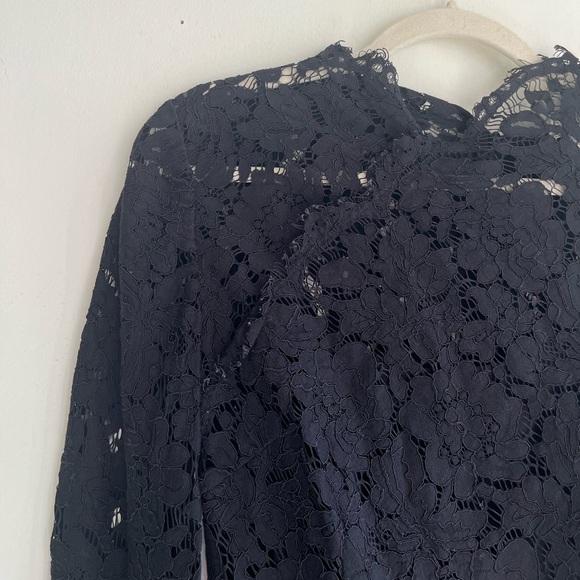 SAU LEE Mara Black Lace Dress Size 10 - Picture 8 of 12